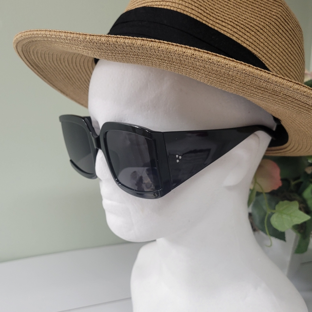 NWT OVERSIZED SQUARE DESIGNER STYLE PREMIUM QUALITY SUNGLASSES 🕶 W CASE 😎